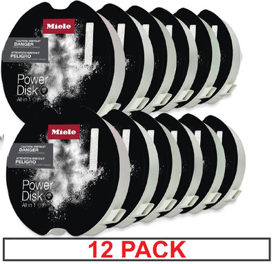 Miele PowerDisk -(12) Pack-Detergent for AutoDos Dishwashers ~FREE FAST SHIPPING