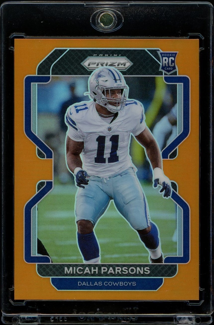 2021 Panini Prizm Micah Parsons Orange Prizm /249 Rookie RC #382 Packers