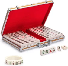 Yellow Mountain Imports Chinese Mahjong Combo – Champion-Size Set with 146 Tiles