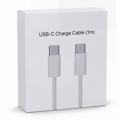 USB C to C Cable 3.3ft 1m Type C Fast Charging Phone Sync Power Cord White