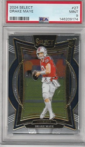 2024 Select DRAKE MAYE Rookie PSA 9 Mint Patriots RC #27