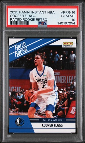 2025 PANINI INSTANT NBA RATED ROOKIE RETRO #RRR-16 COOPER FLAGG ROOKIE RC PSA 10