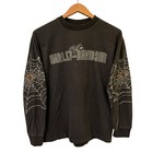 Harley Davidson VTG Chicago Illinois SPIDER WEB Long Sleeve Shirt REPRINT Large