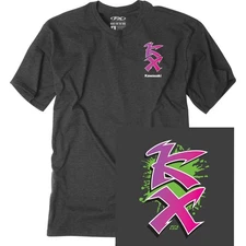 Factory Effex Kawasaki Retro KX T-Shirt - Heather Charcoal - Large 28-87114