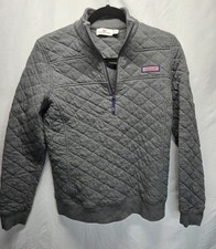 Vineyard Vines Womens Small 1/4 Zip Grey Pullover - Excellent Condition