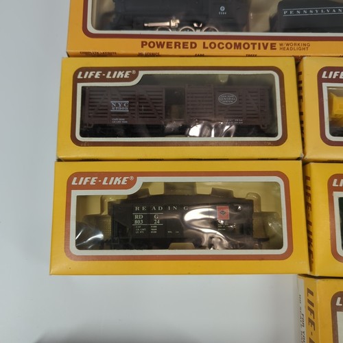 LOTTO 14 modellini Power Life Like Bachman scala HO locomotive vagoni merci - Foto 7 di 9