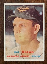 1957 Topps #194 - Hal Brown - Baltimore Orioles