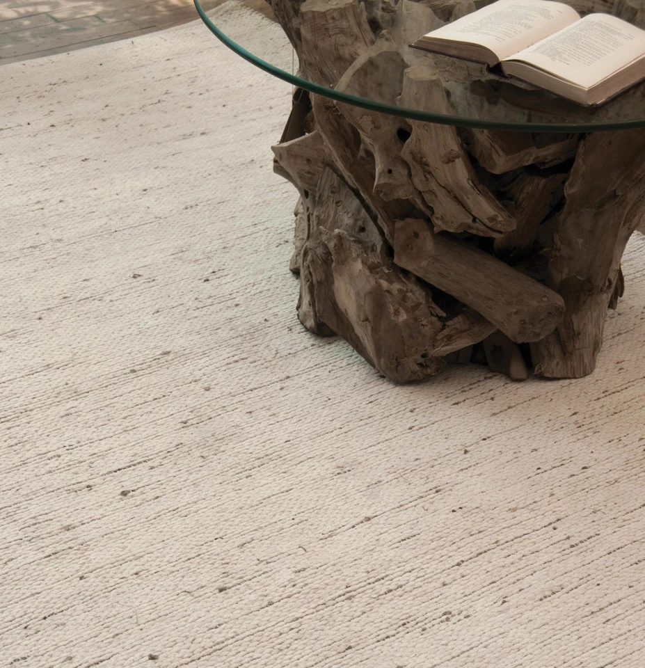 Uttermost 71000-5 Barhara 5' x 8' algodón y cáñamo tejido a mano - cáñamo/chenilla Foto 2 de 3