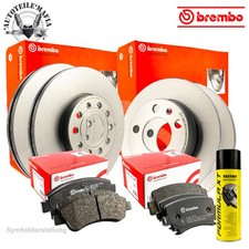 BREMBO Bremsensatz Bremsbelag + Bremsenreiniger vorne hinten für TOYOTA