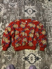 VTG BLOWOUT Floral Puff Sleeve Print Sweatshirt 90s Made In USA Size Large