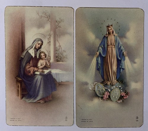 Antique & Vtg Religious Prayer Card Lot Die-Cut Italy Litho Jesus Patron Saints - 第 24/24 張圖片
