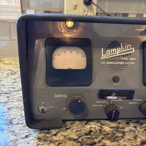 Vintage Lampkin Type 205A FM Modulation Meter. UNTESTED Lights Up! Read - Zdjęcie 2 z 18