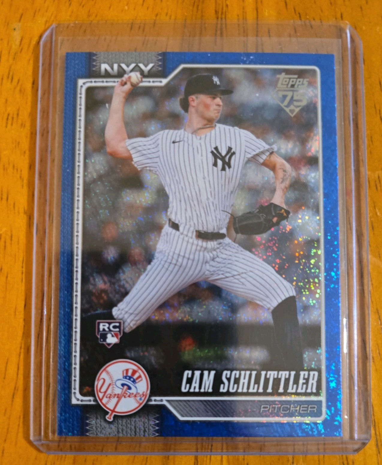 2026 Topps Series Cam Schlittler #111 Blue Holo Foil 147/150