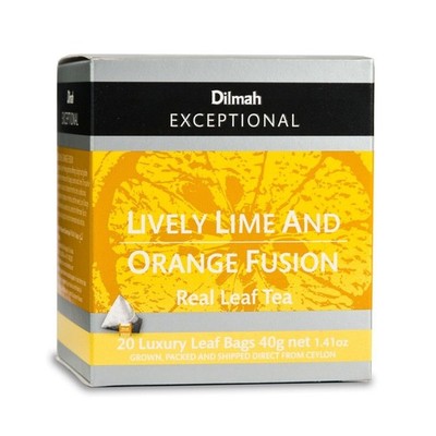 Dilmah außergewöhnlicher lebendiger Fusionstee aus Limette und Orange [20 Tee...