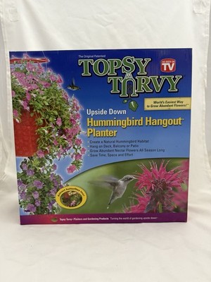 Topsy Turvy Upside Down Hummingbird Butterfly Hangout - Planter Patio Porch Kit