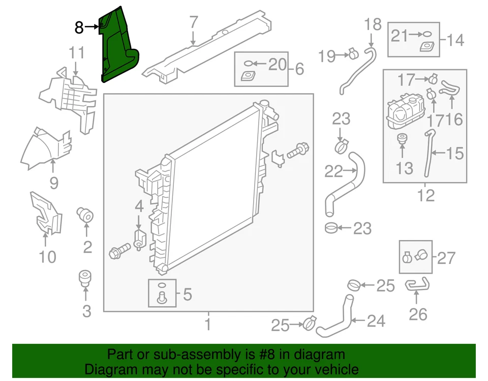 Genuine Nissan 2017-2024 Nissan Armada - Front Seal 21499-1LB0B - Image 2 of 2