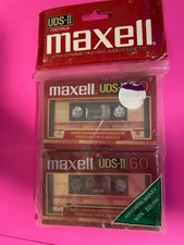 2 Maxell UDS-II 60 High Bias Ultra Dynamic Audio Cassette Tape