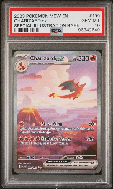 2023 POKEMON MEW EN-151 SPECIAL ILLUSTRATION RARE #199 CHARIZARD EX PSA 10
