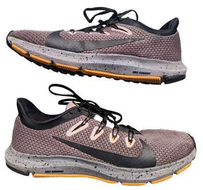 Nike Quest Running Shoes Pumice Black Coral Stardust Yellow Womens Size 9