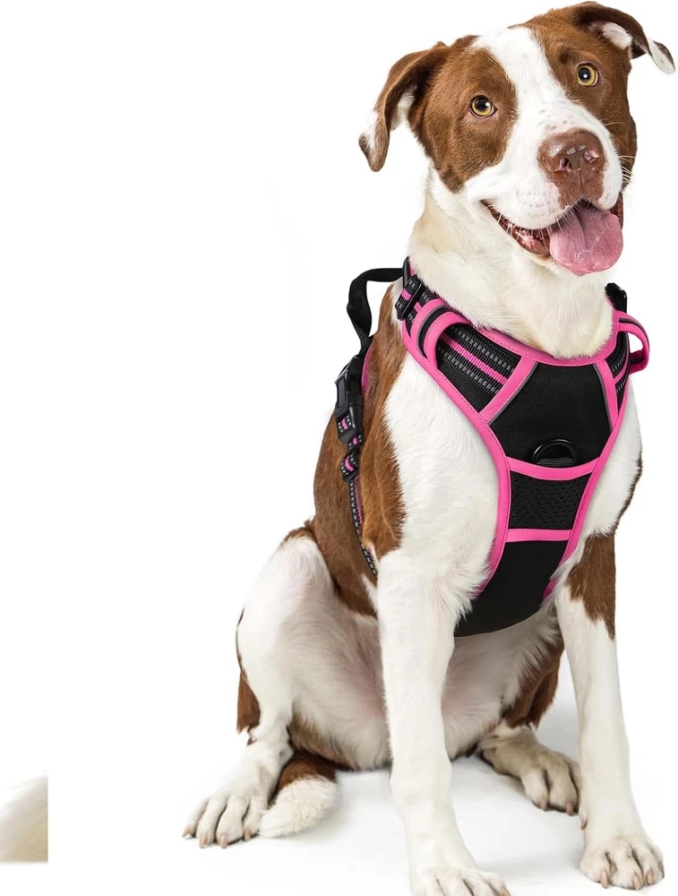 Dog Harness No Pull with 2 Leash Clips, Adjustable Soft Padded, Reflective Oxfor