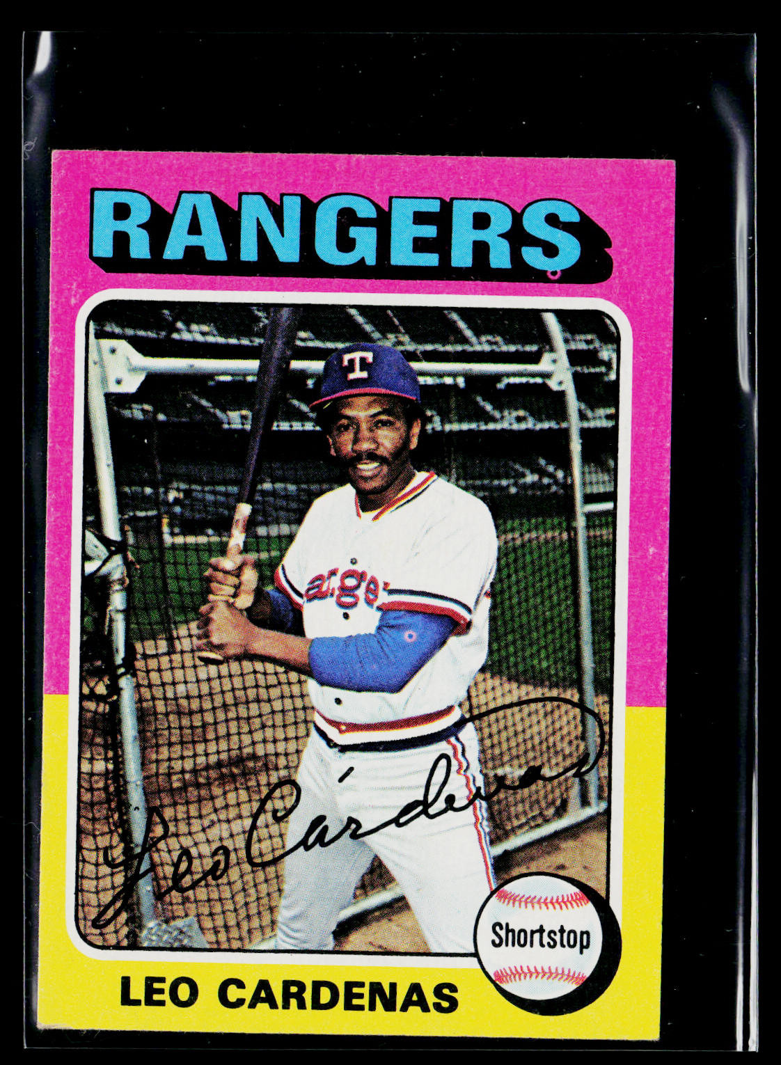 1975 Topps Mini Set-Break #518 Leo Cardenas, EXMINT-NM, (HUCK'S)