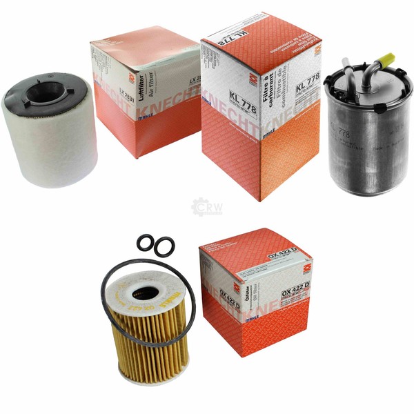 Mahle / Knecht Kraftstofffilter KL 778 Luftfilter LX 2831 ÖLfilter OX 422D-image