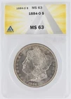 1884-O Morgan Dollar ANACS MS63 New Orleans Minted Silver Dollar No Reserve