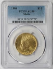 1908 Motto Indian Head Eagle Gold $10 AU 58 PCGS