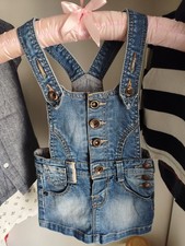 Levi's robe salopette bébé fille jean bleu 12 mois sans manches poches