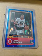 2024  Chrome McDonald's All American Jalen Brunson #99 Blue RayWave Refractor