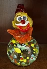 Vintage Murano Clown Paperweight Sticker Italy Art Glass Sculpture 2.5lbs 6”