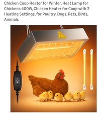 Chicken Coop Heat Lamp 400W, 2 Heating Settings, With Switch, MPN X004RWT9Q9