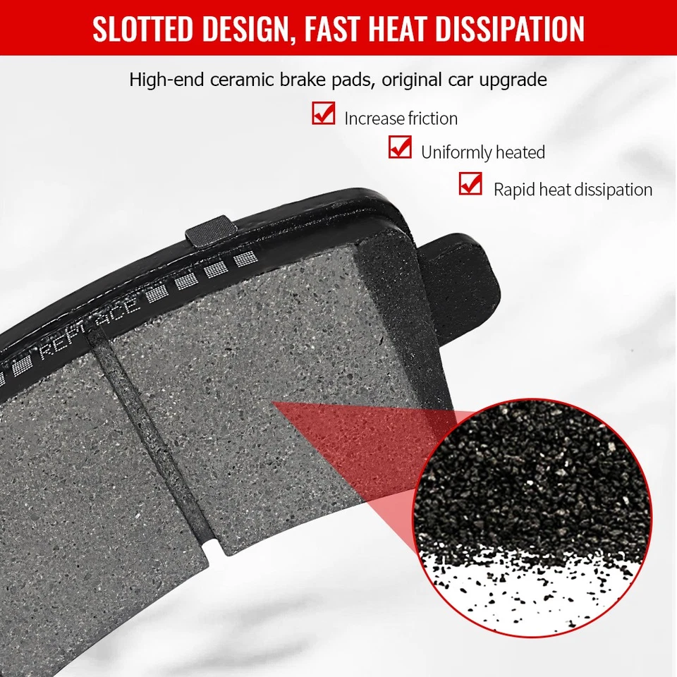 4 pastillas de freno delanteras de cerámica para Ford Fiesta Mazda 2011 2012 2013 2014 Foto 2 de 4