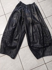 Ballonlederhose Lagenlook Schwarz