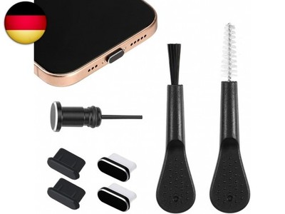 7 Set Telefon Ladeanschluss Reinigungsset USB C Staubschutz Stecker TypC Anti