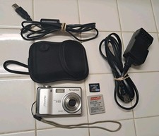Fujifilm FinePix F460 5.1MP Digital Camera-Silver For Parts W/Case And Charger