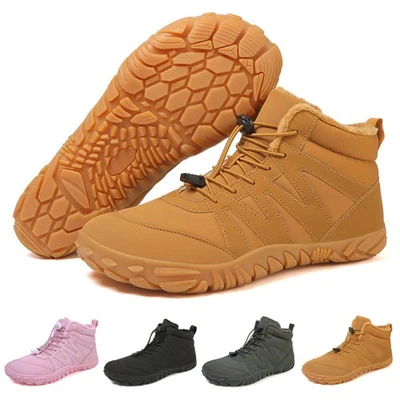 MARKENLOS Barfußschuhe Herren Gefüttert Winterschuhe Damen Warm Winterstiefel Stiefel Boot
