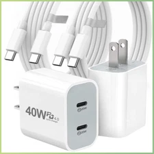 40W Fast Charger Block USB-C Type C Wall Power Adapter For iPhone 15 16 Pro Max