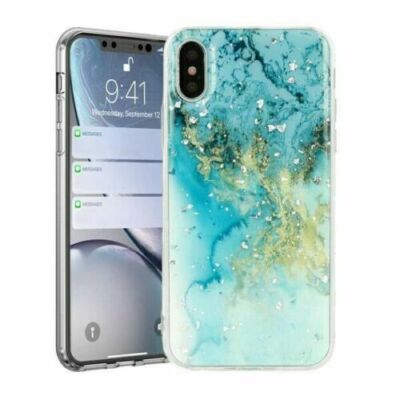 XIAOMI REDMI 9C - MARBLE STONE Stein Tasche Hülle Etui Diamond Case BLAU