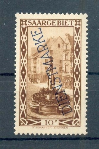 Saar Servizio 22XIII Abart** MNH Mint + Gepr. Ney 35EUR (70349