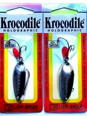Item M 2 2 Packages Luhr Jensen Holographic Krocodile Rainbow Trout 3//4oz