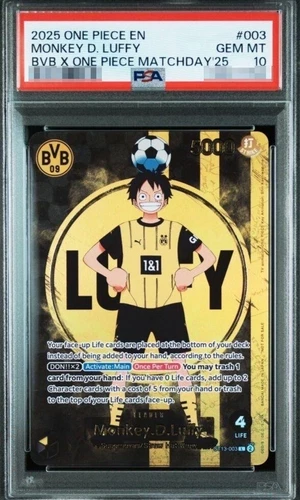 PSA 10 Luffy ST13-003 BVB Borussia Dortmund ONE PIECE Matchday Promo Card