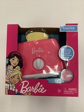 NIB Barbie Kitchen Playset Pink Toaster w/ Push Down Handle and Timer - Ages 3