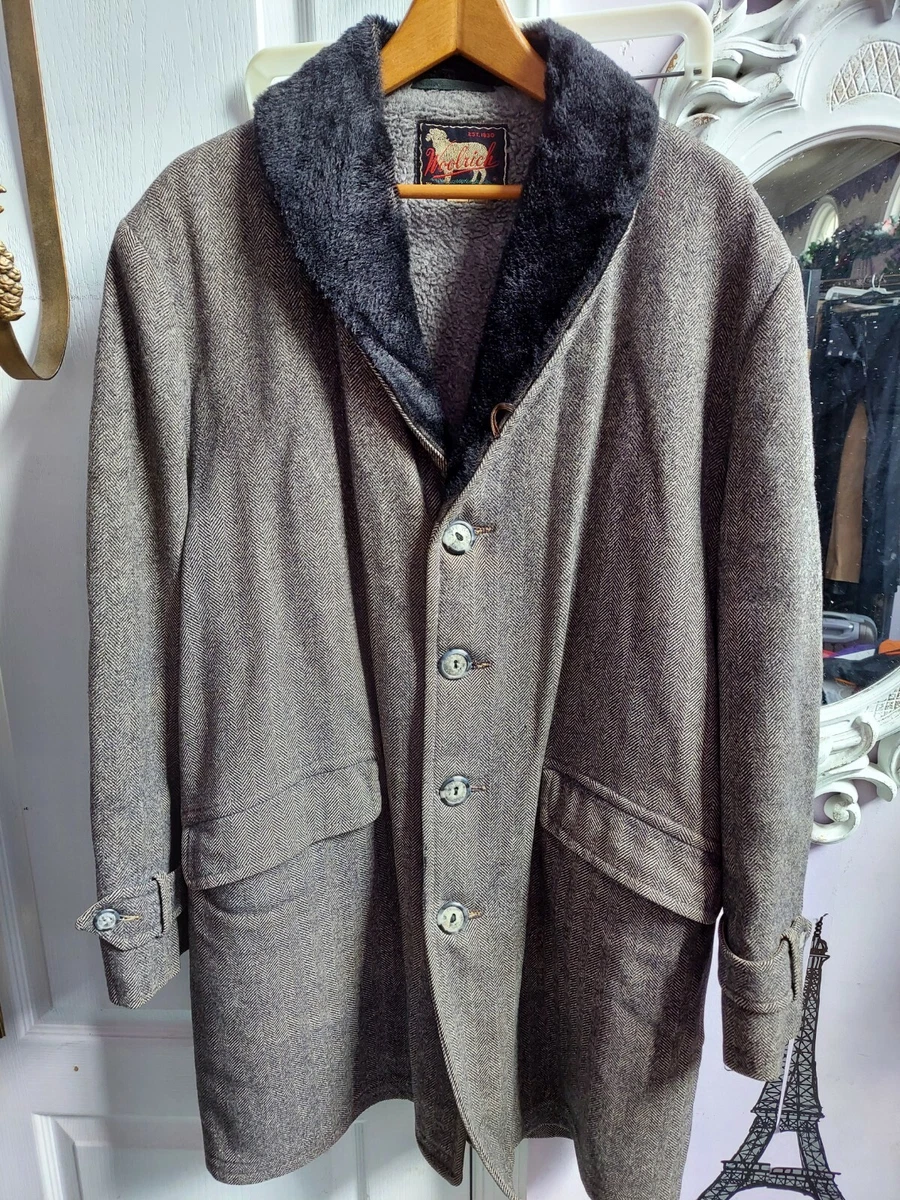 Grey shawl faux fur collar deals coat