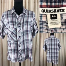 Quicksilver blouse multiple buttons and pockets M/L
