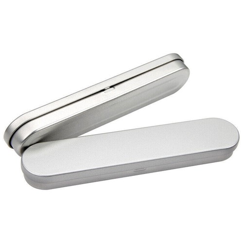 Metal Rectangle Pencil Case Storage Box Chopsticks Small Items Organizer Travel - Picture 3 of 6
