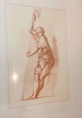 antique chalcographie du louvre museum Alphonse Leroy Sepia engraving print - Picture 8 of 12