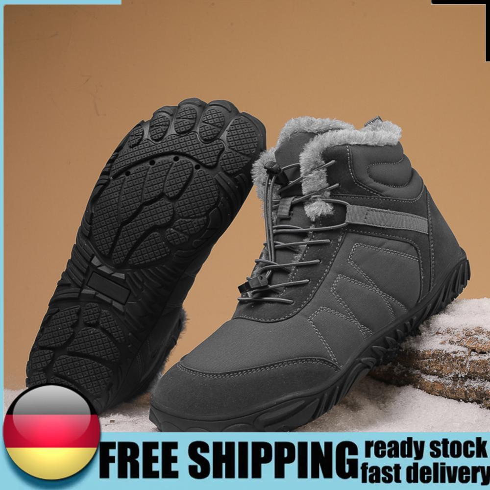 SAOLA Scarpe da trekking a piedi nudi impermeabili calde foderate stivaletti antiscivolo per viaggi outdoor