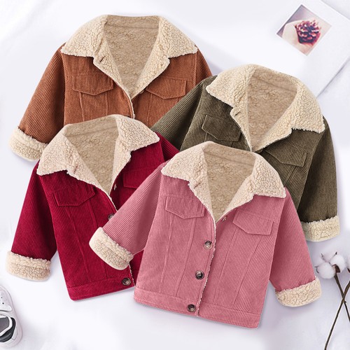 Toddler Baby Boys Girls Winter Thicken Coat Fleece Jacket Windproof Warm Outwear