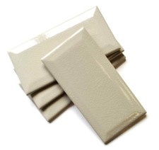 3x6 Silver Glossy Crackled Glaze Beveled Subway Ceramic Backsplash Tile 1 PIECE